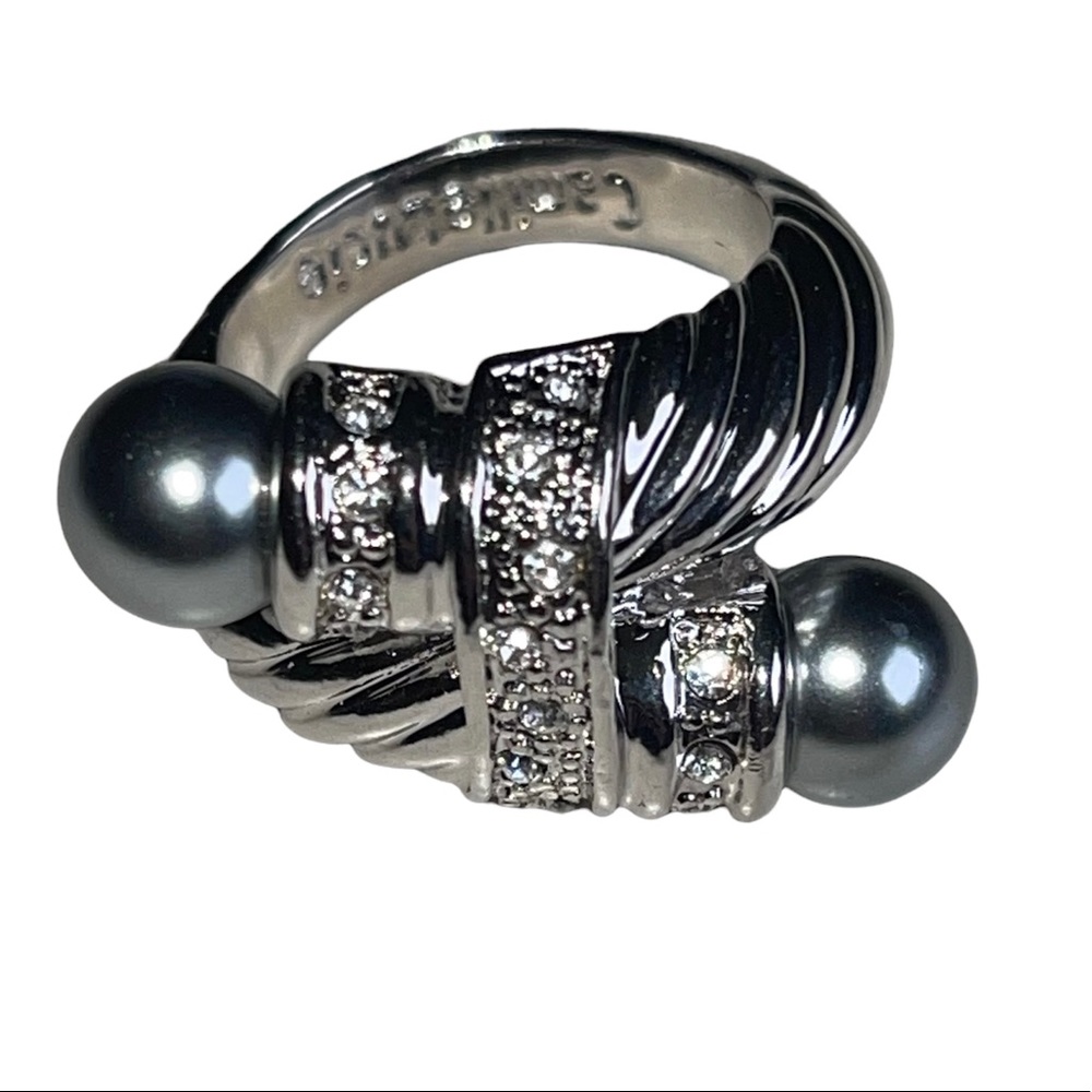 Camille Lucie vintage silver plated statement ring in etc - Picture 8 of 11